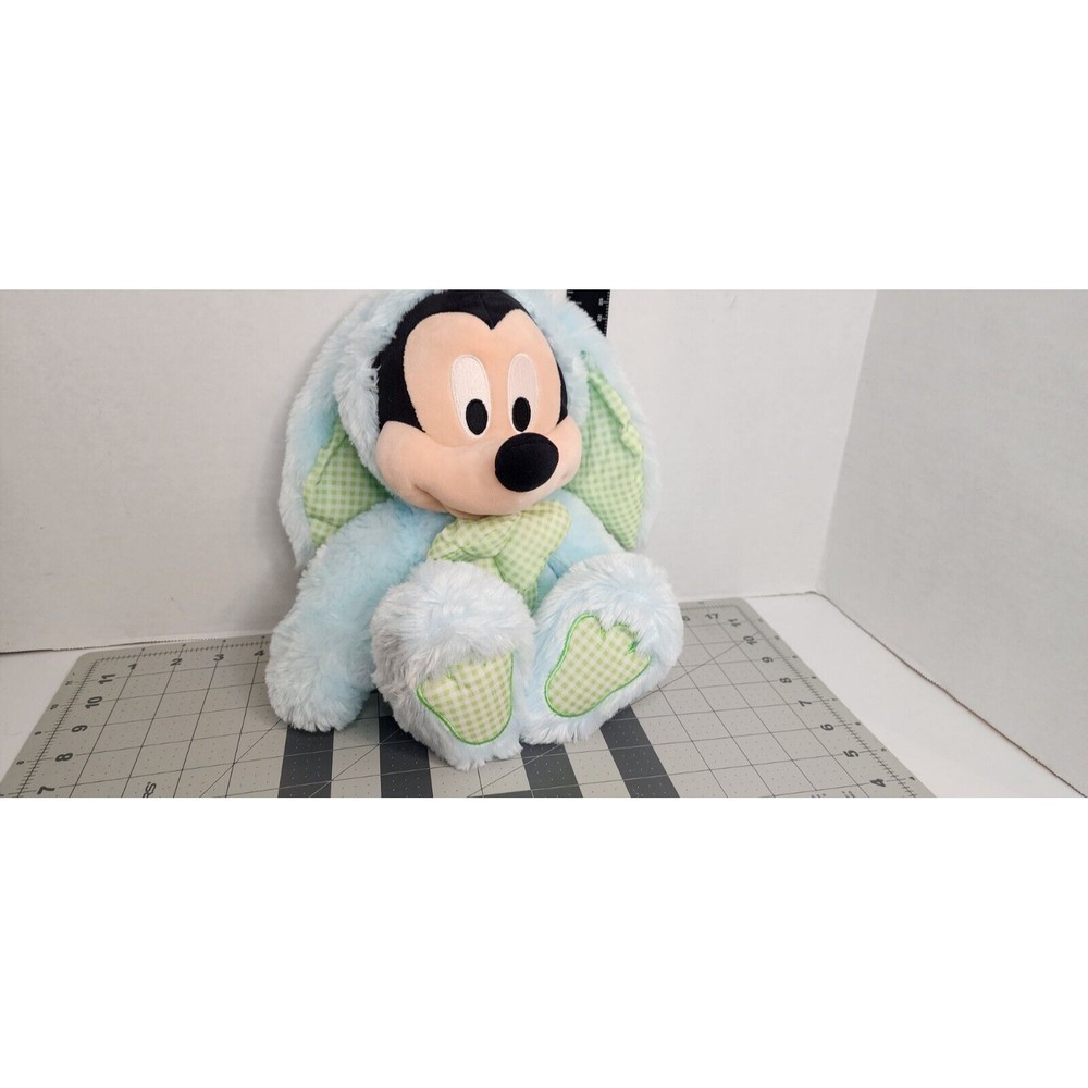 Disney Authentic Mickey Mouse Easter Plush 12 Inches With Removable Hood